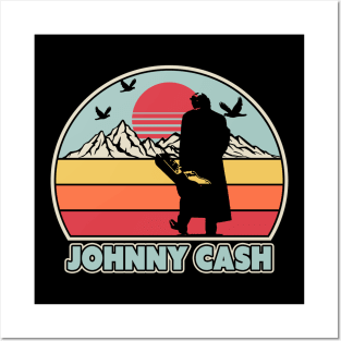The Man In Black Johnny Sunset Posters and Art